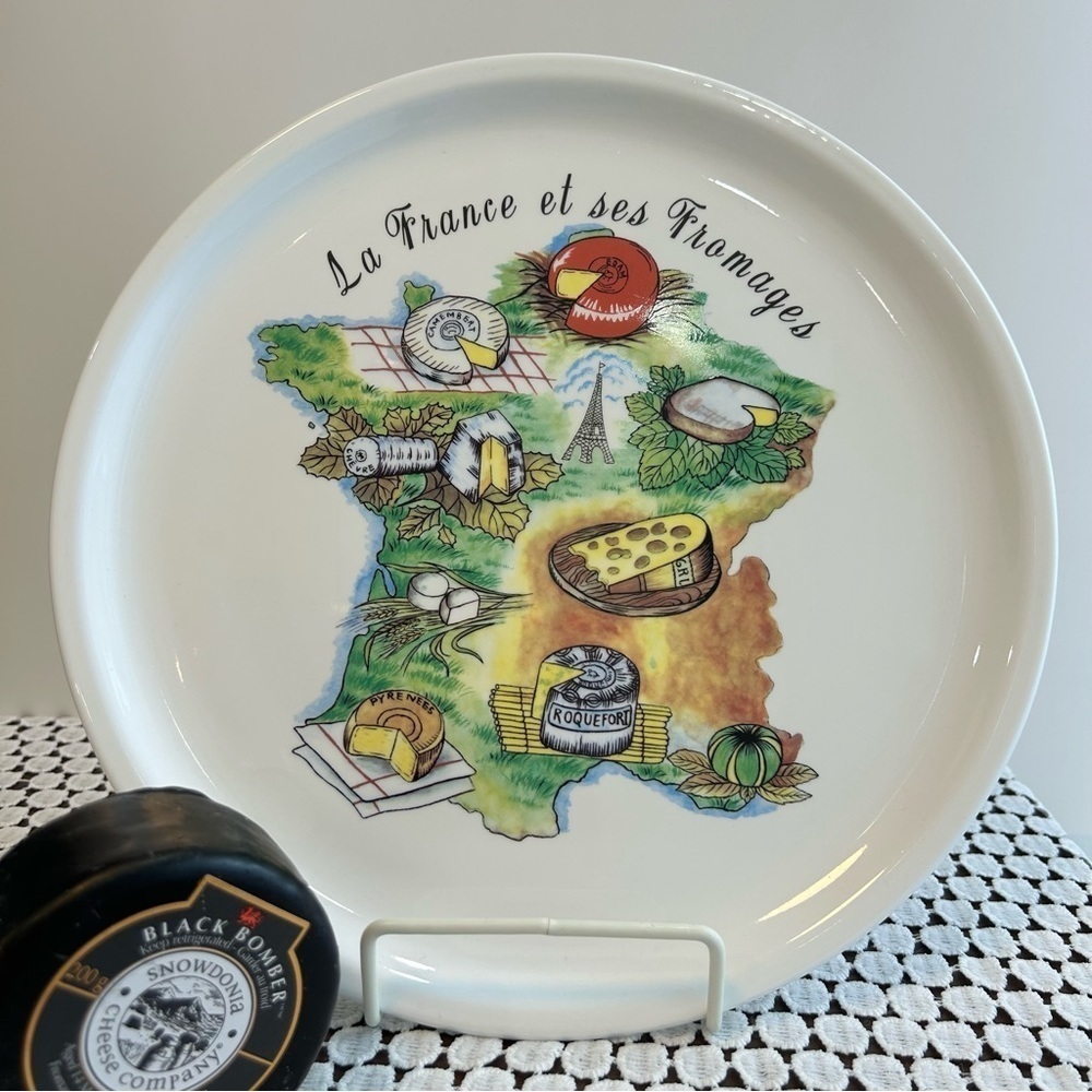 Large 12” cheese plate, housewarming gift, La France et Ses Fromages